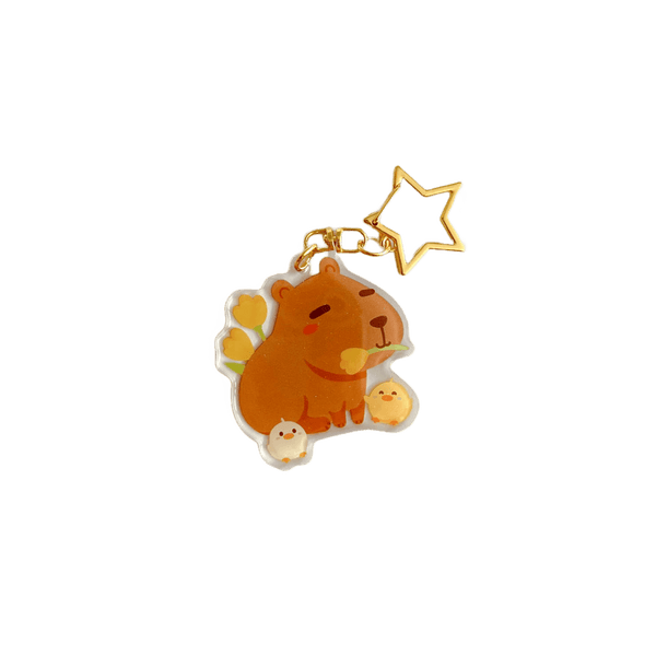 Acrylic Keychain - Capybara in Spring - KLOSH