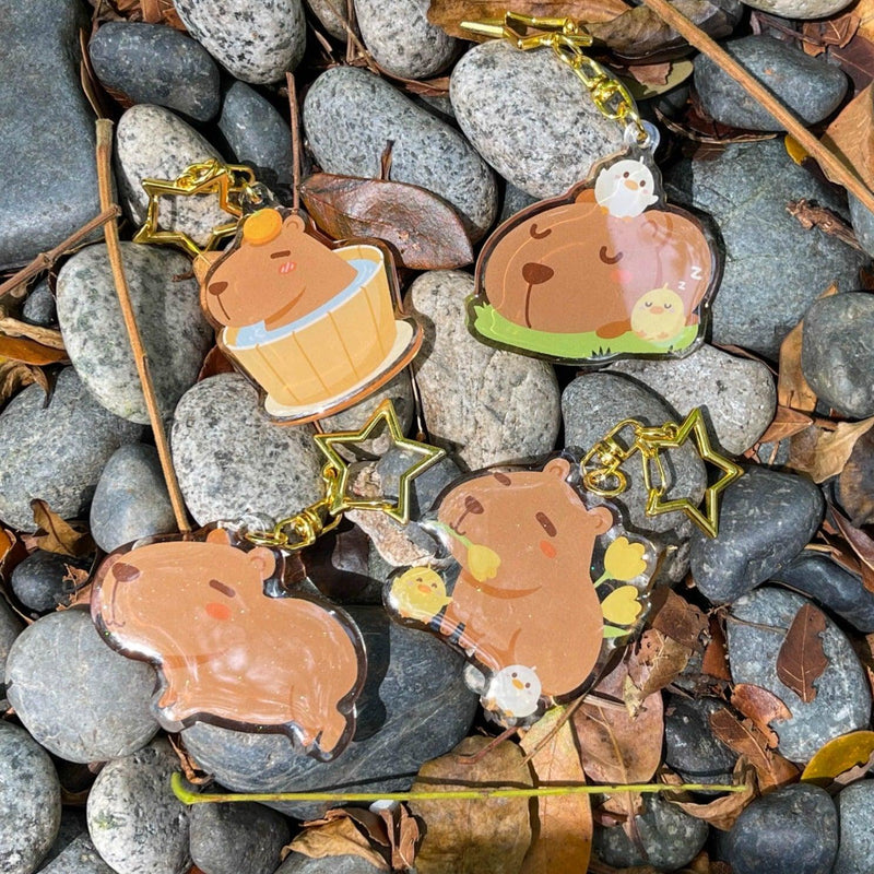 Acrylic Keychain - Capybara Napping - KLOSH