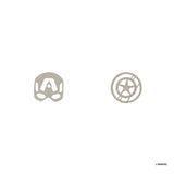 Marvel Earring - Captain America & Vibranium Shield Silver - KLOSH