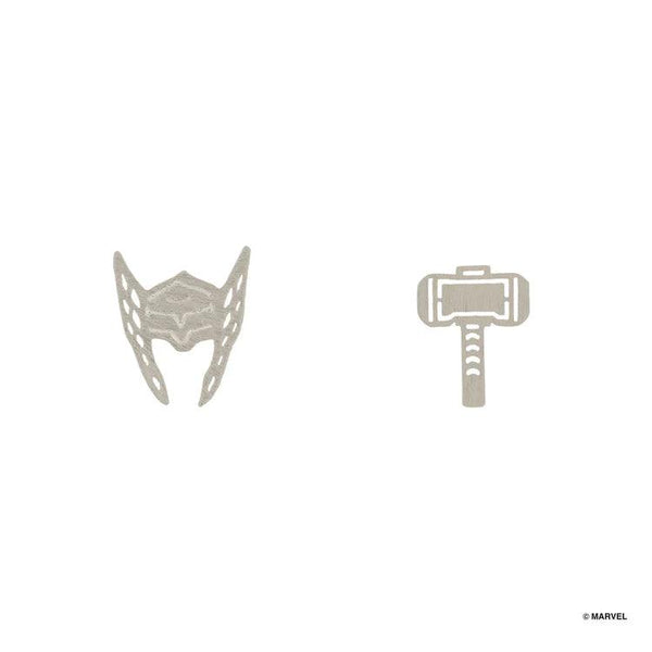 Marvel Earring - Thor & Mjolnir Hammer Silver - KLOSH