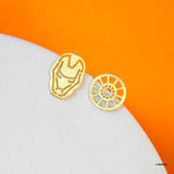 Marvey Earring - Iron Man & Arc Reactor Gold - KLOSH