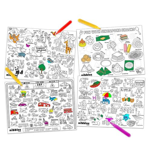 Nibbles Colouring Mat - Icons - KLOSH