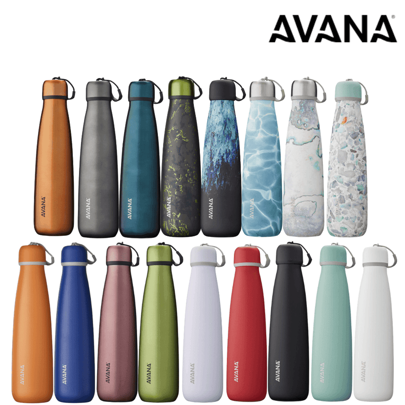 Avana Ashbury - Stainless Steel Double-Wall Insulated Water Bottle 18oz (523ml) - KLOSH