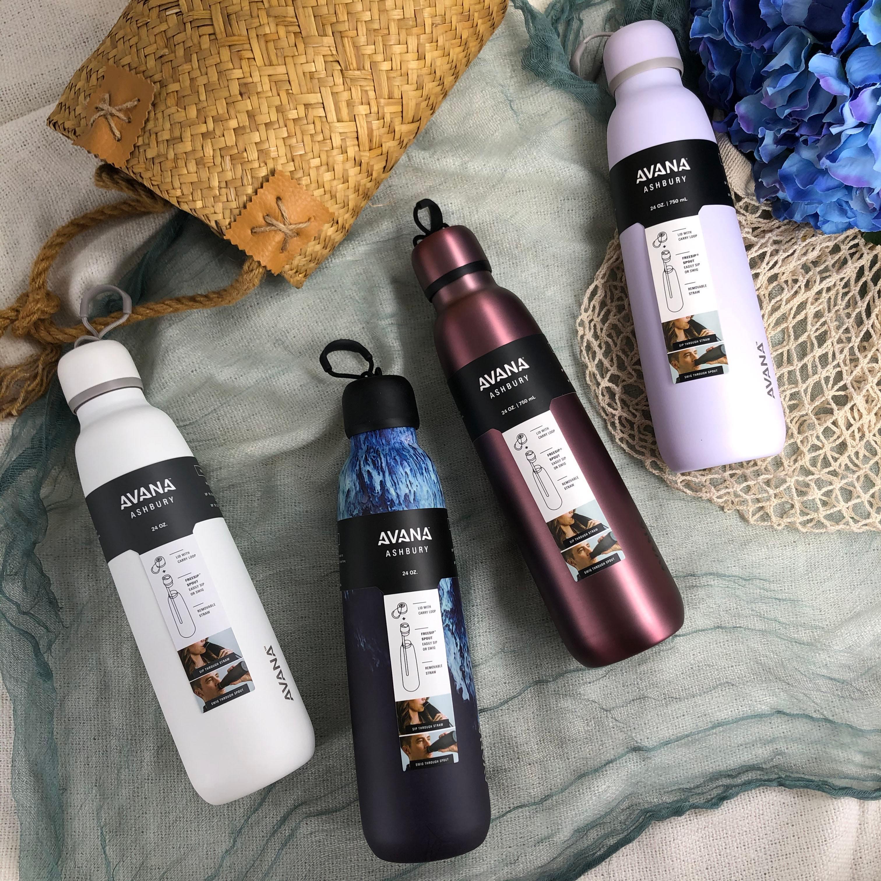 Avana Ashbury - Stainless Steel Double-Wall Insulated Water Bottle 18oz (523ml) - KLOSH