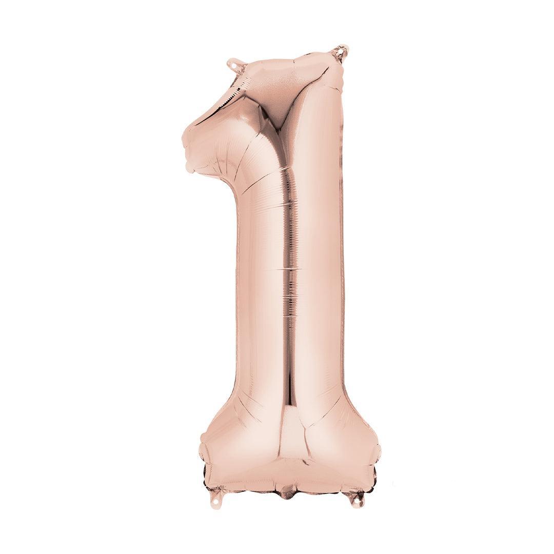 Balloon - 40" Number 1 Rose Gold - KLOSH