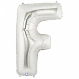 Balloon - Foil Alphabet 14" F Silver - KLOSH