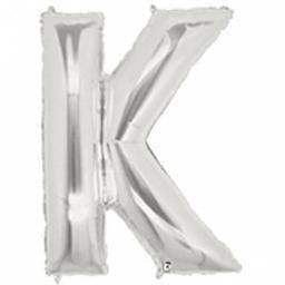 Balloon - Foil Alphabet 14" K Silver - KLOSH