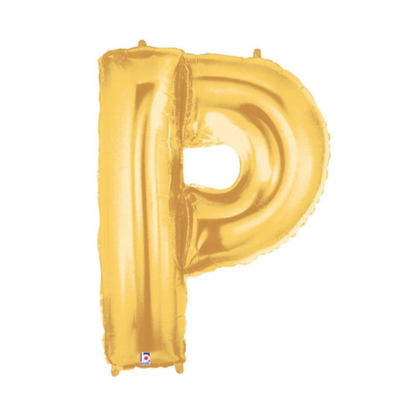 Balloon - Foil Alphabet 14" P Gold - KLOSH