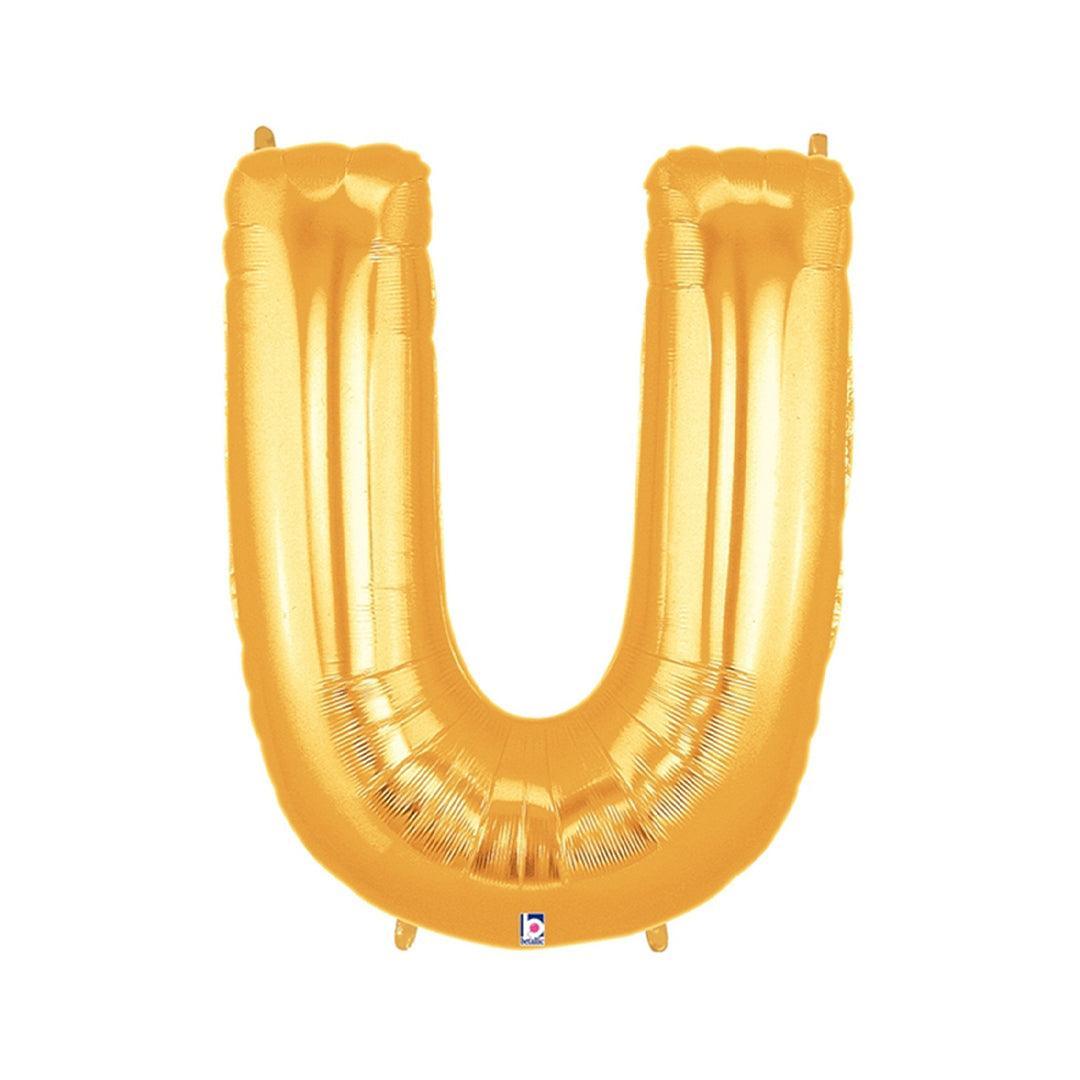 Balloon - Foil Alphabet 14" U Gold - KLOSH
