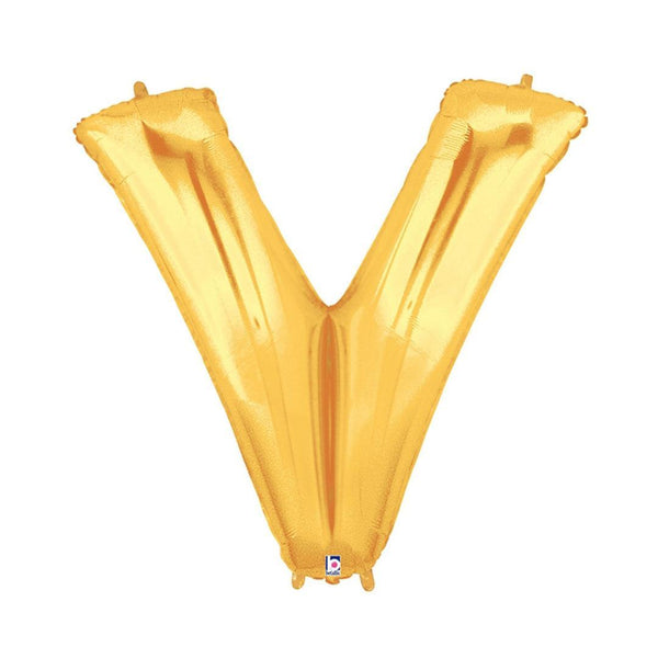 Balloon - Foil Alphabet 14" V Gold - KLOSH