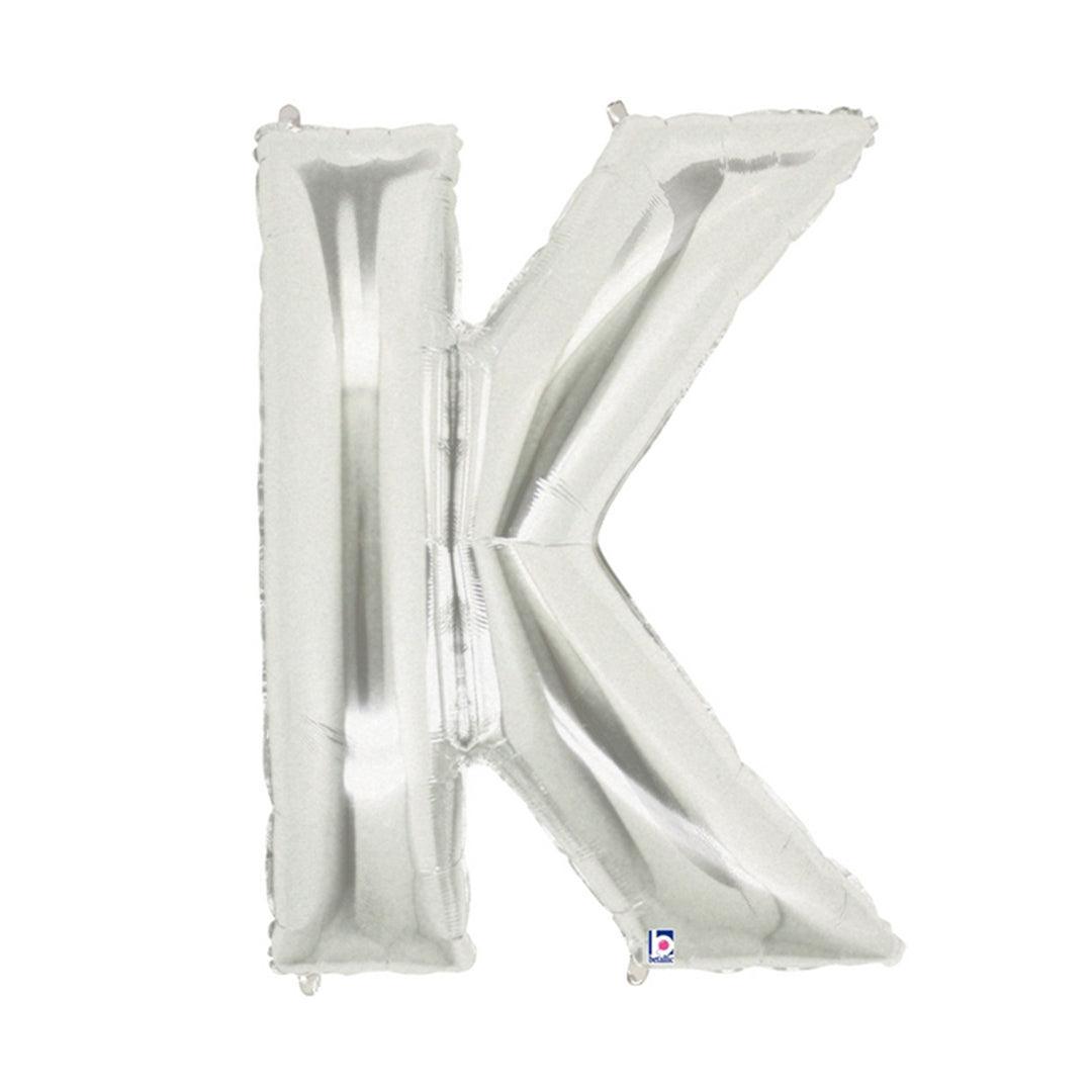 Balloon - Foil Alphabet 40" K Silver - KLOSH