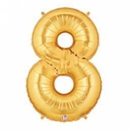 Balloon - Foil Number 14" 8 Gold - KLOSH