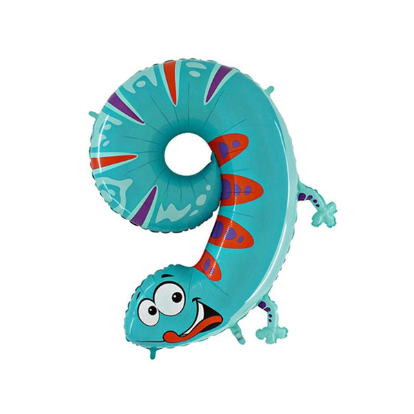Balloon - Jumbo Number 9 Gecko 40" - KLOSH