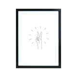 Black A3 Frame - Peace Sign - KLOSH