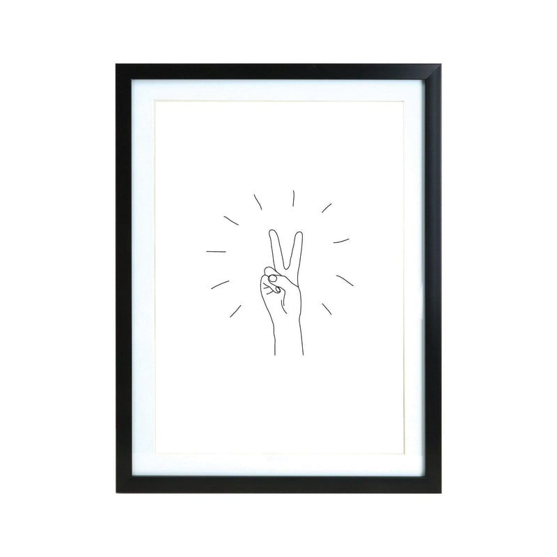 Black A3 Frame - Peace Sign - KLOSH