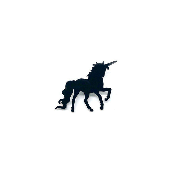Brooch Pin - Black Unicorn (Acrylic) - KLOSH