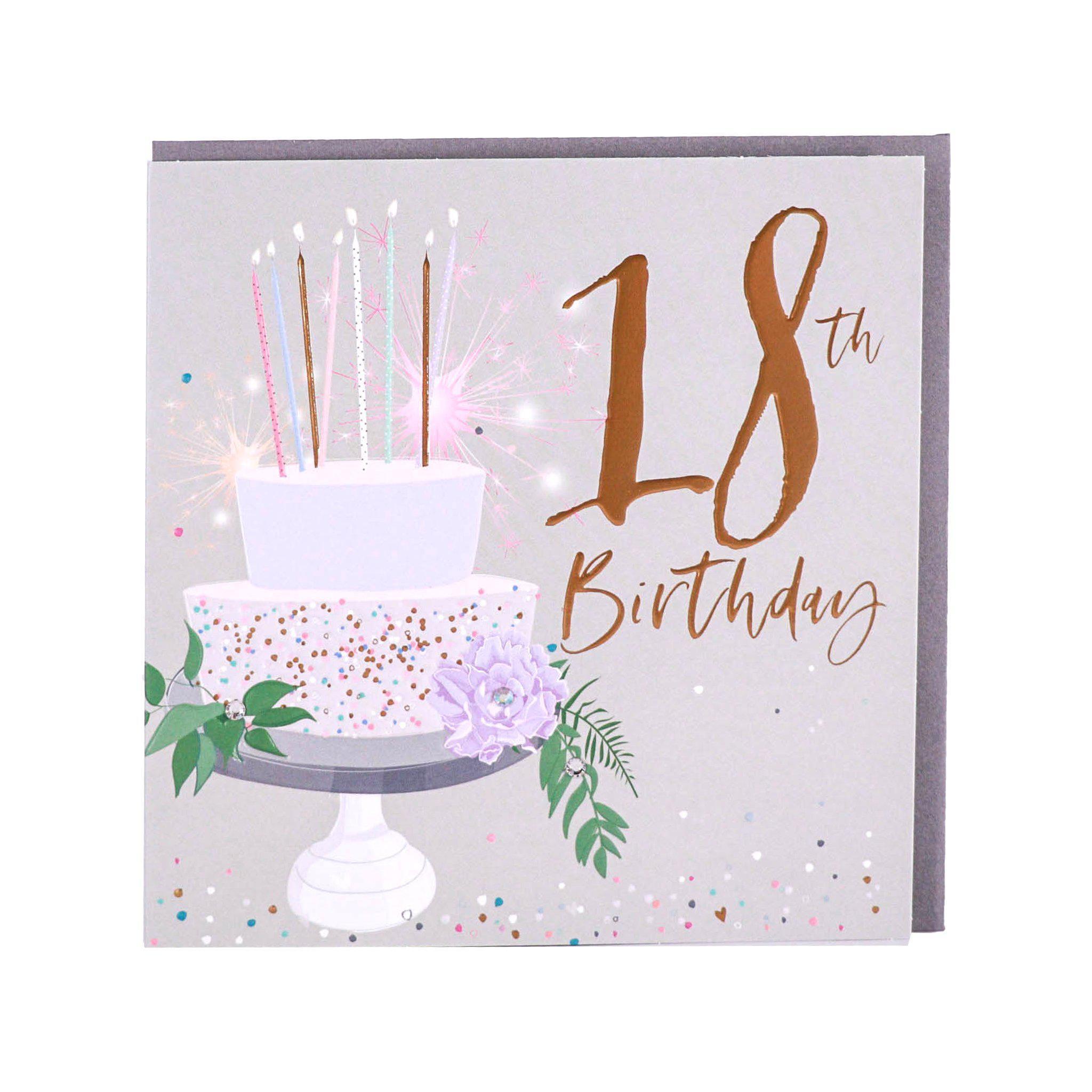 Card - 18th Birthday Cake - KLOSH