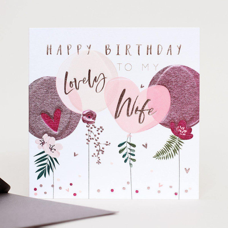 Card - Birthday Wife Balloons - KLOSH