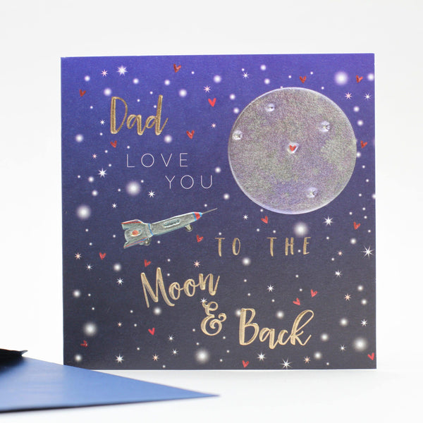 Card - Dad Love You to the Moon & Back - KLOSH