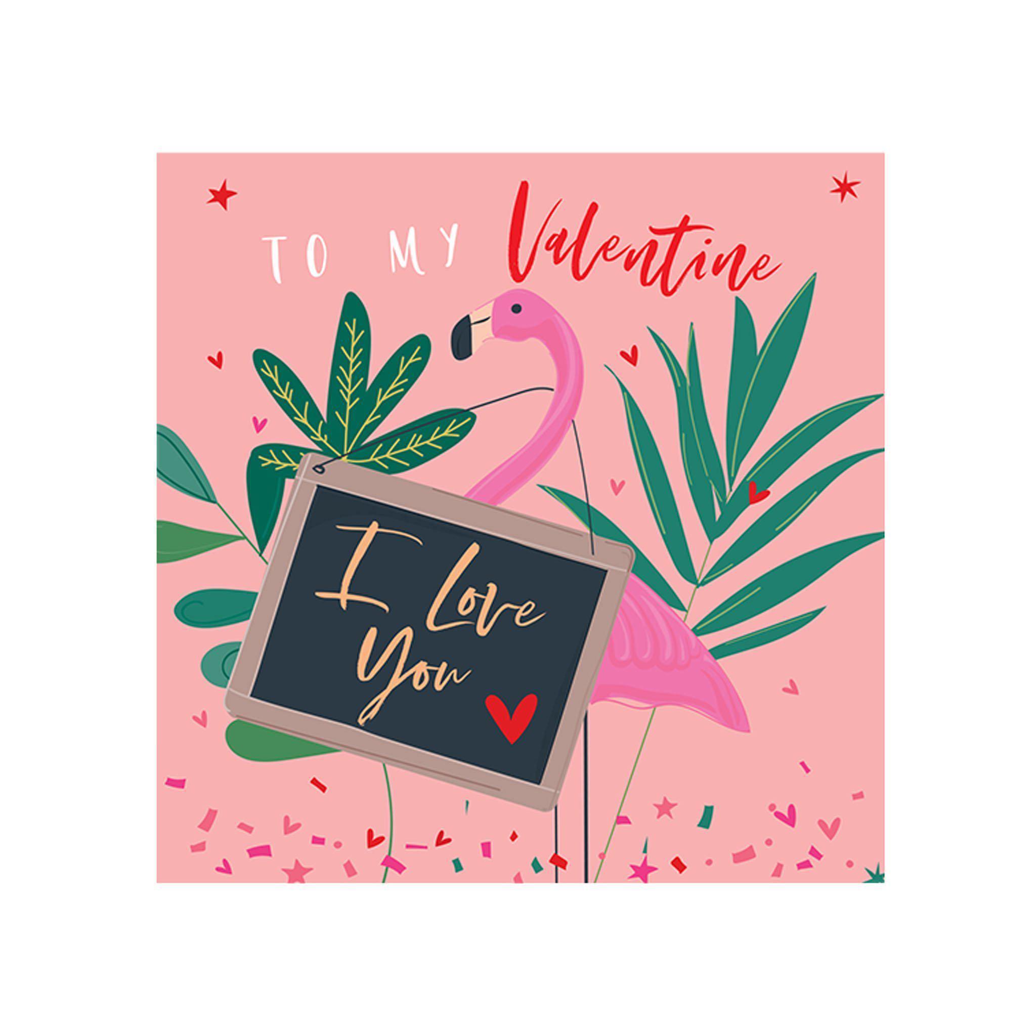 Card - Flamingo To My Valentine - KLOSH