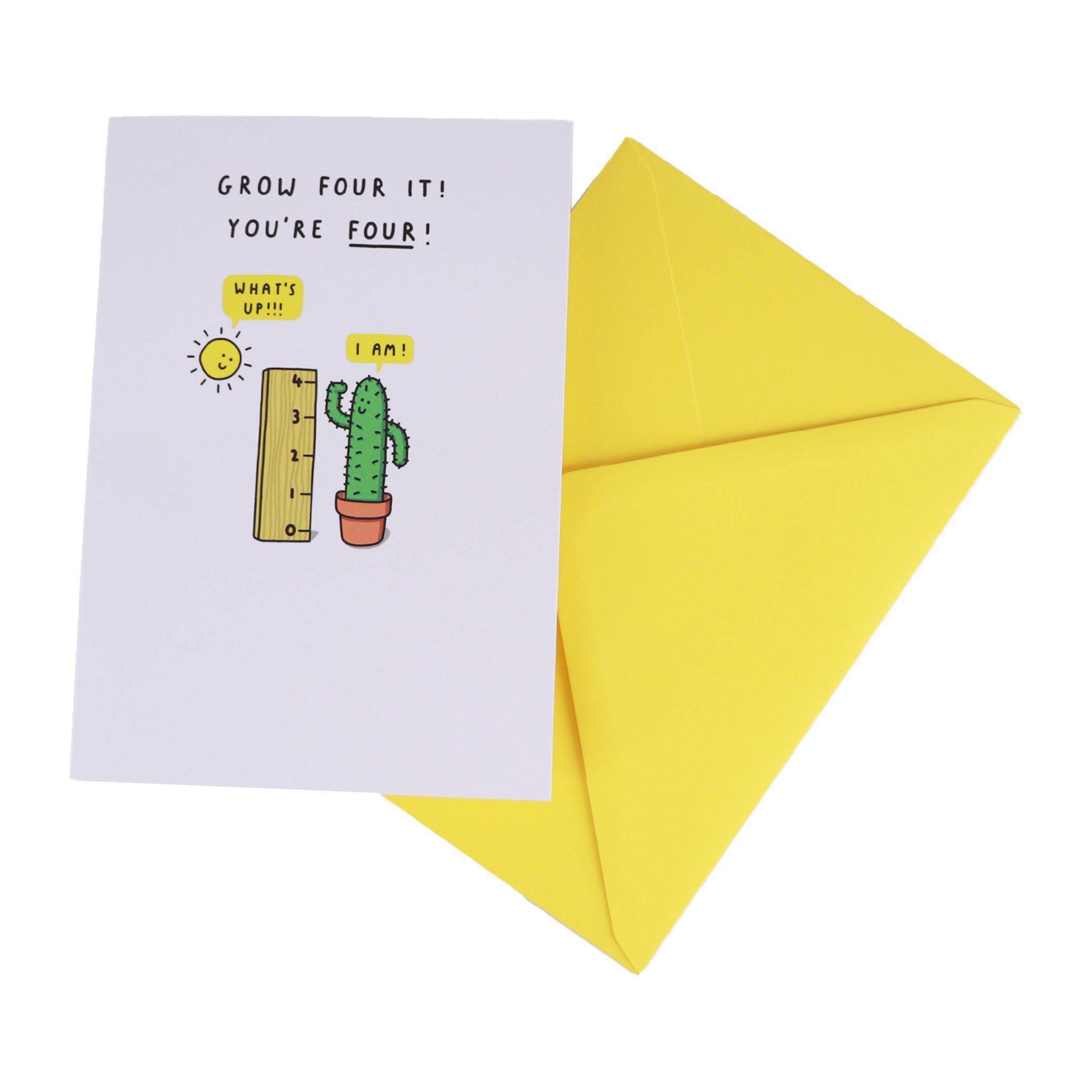 Card Happy 4th Birthday I Klosh Online Greeting Card Store KLOSH