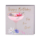 Card - Happy Birthday Champagne Glass - KLOSH