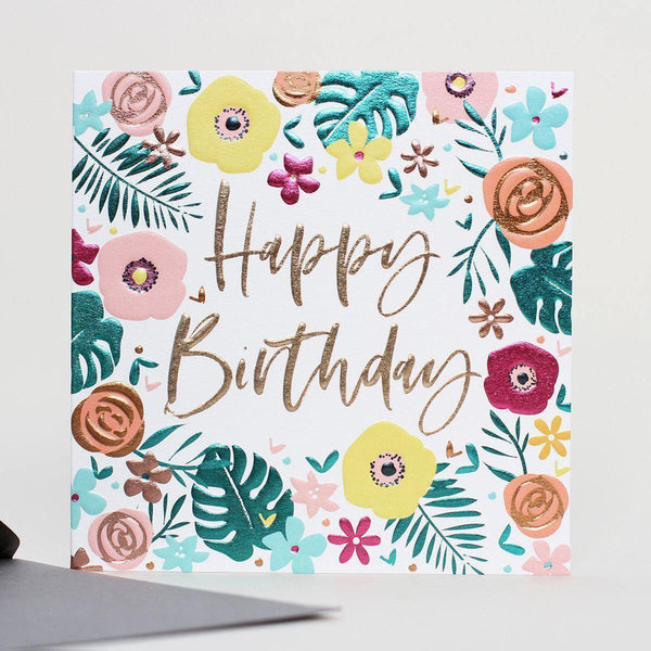 Card - Happy Birthday Floral - KLOSH
