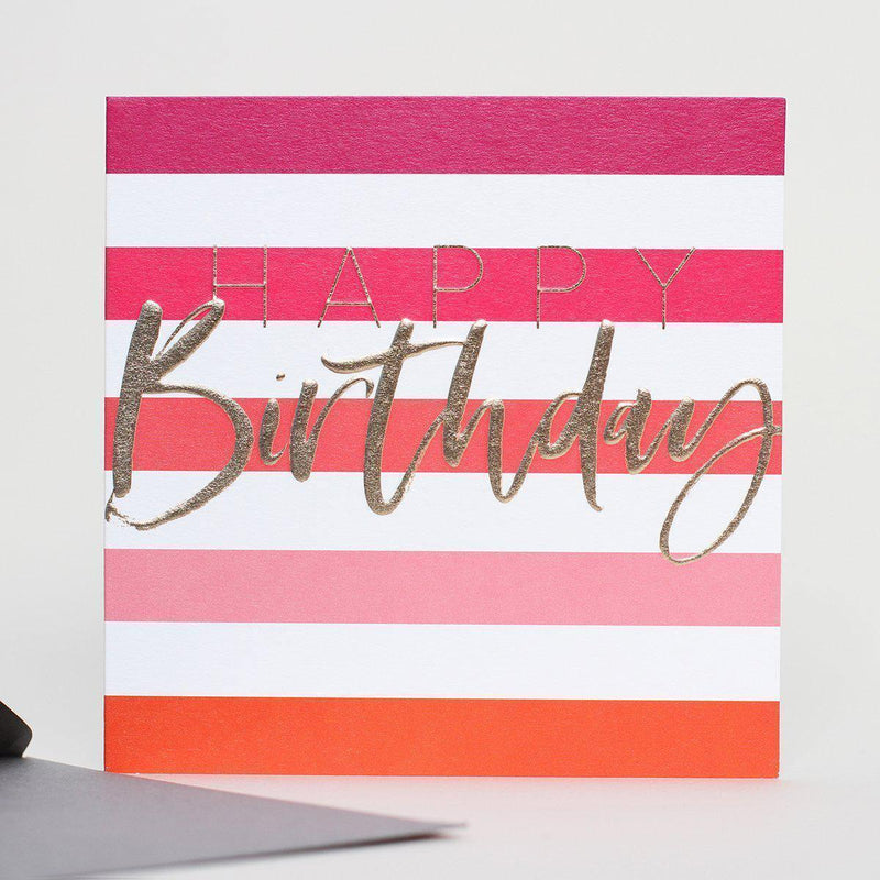 Card - Happy Birthday Stripe - KLOSH