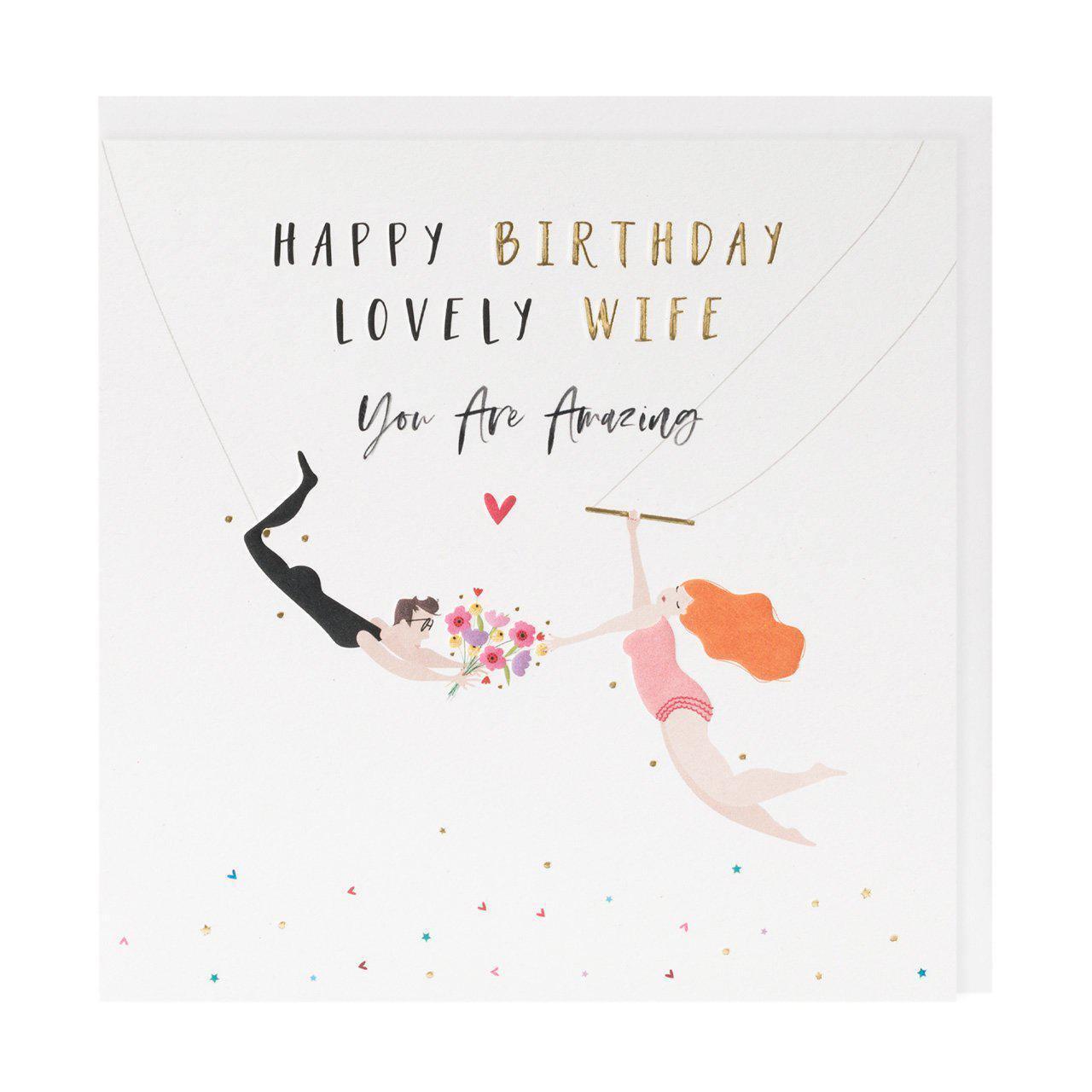 Card - Happy Day Happy Birthday Wife - KLOSH