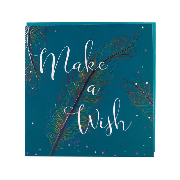 Card - Make A Wish Feather - KLOSH