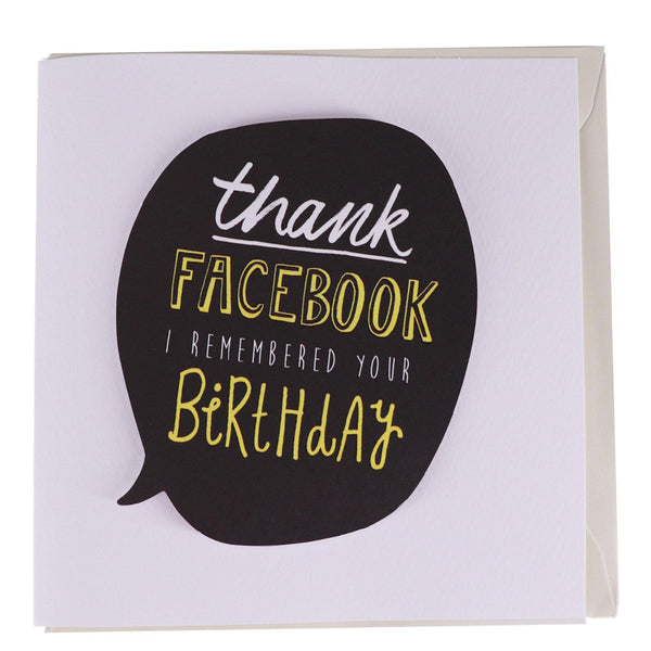 Card - Thank Facebook Birthday - KLOSH
