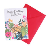 Card - Wild Thing Happy Birthday Leopard Wild One - KLOSH