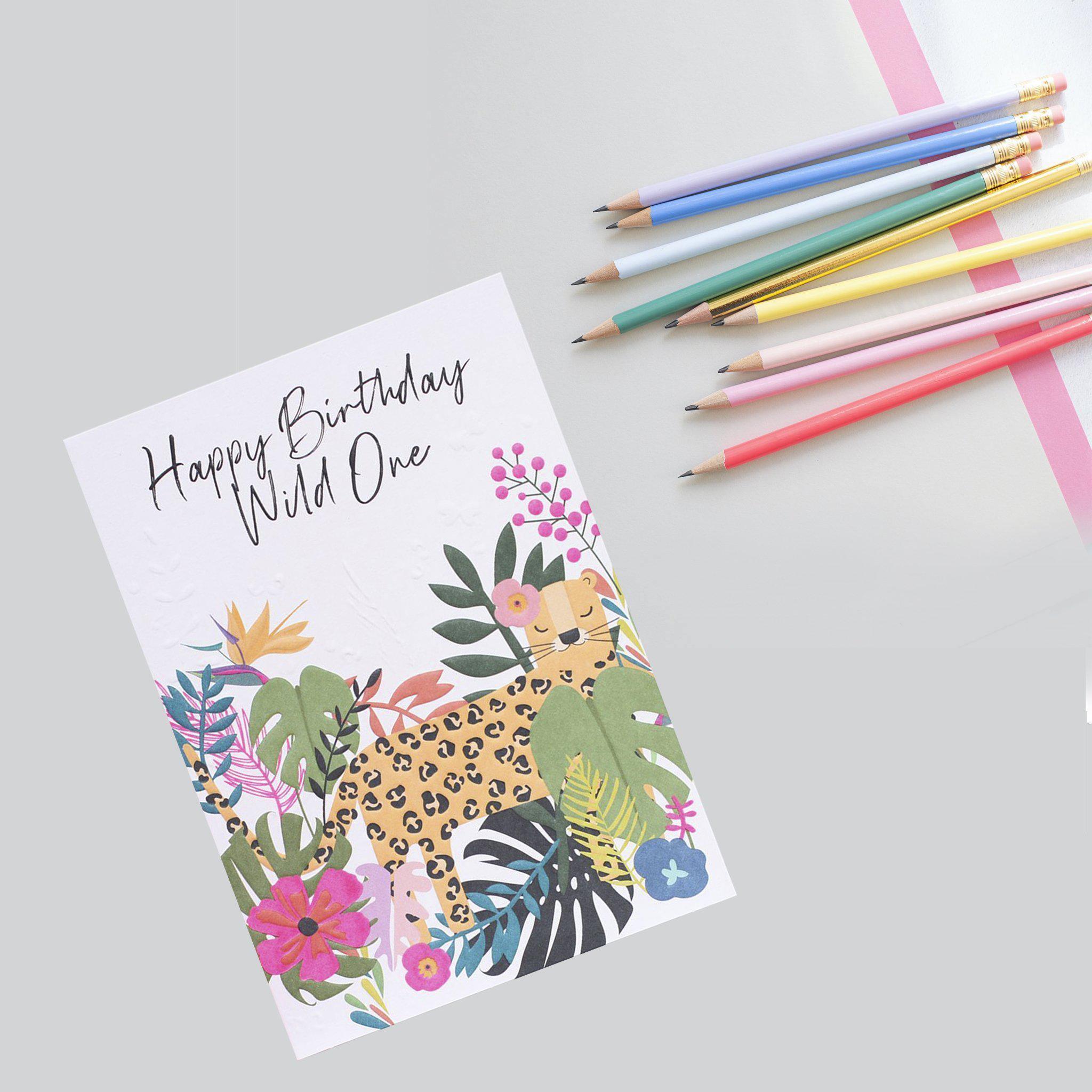 Card - Wild Thing Happy Birthday Leopard Wild One - KLOSH