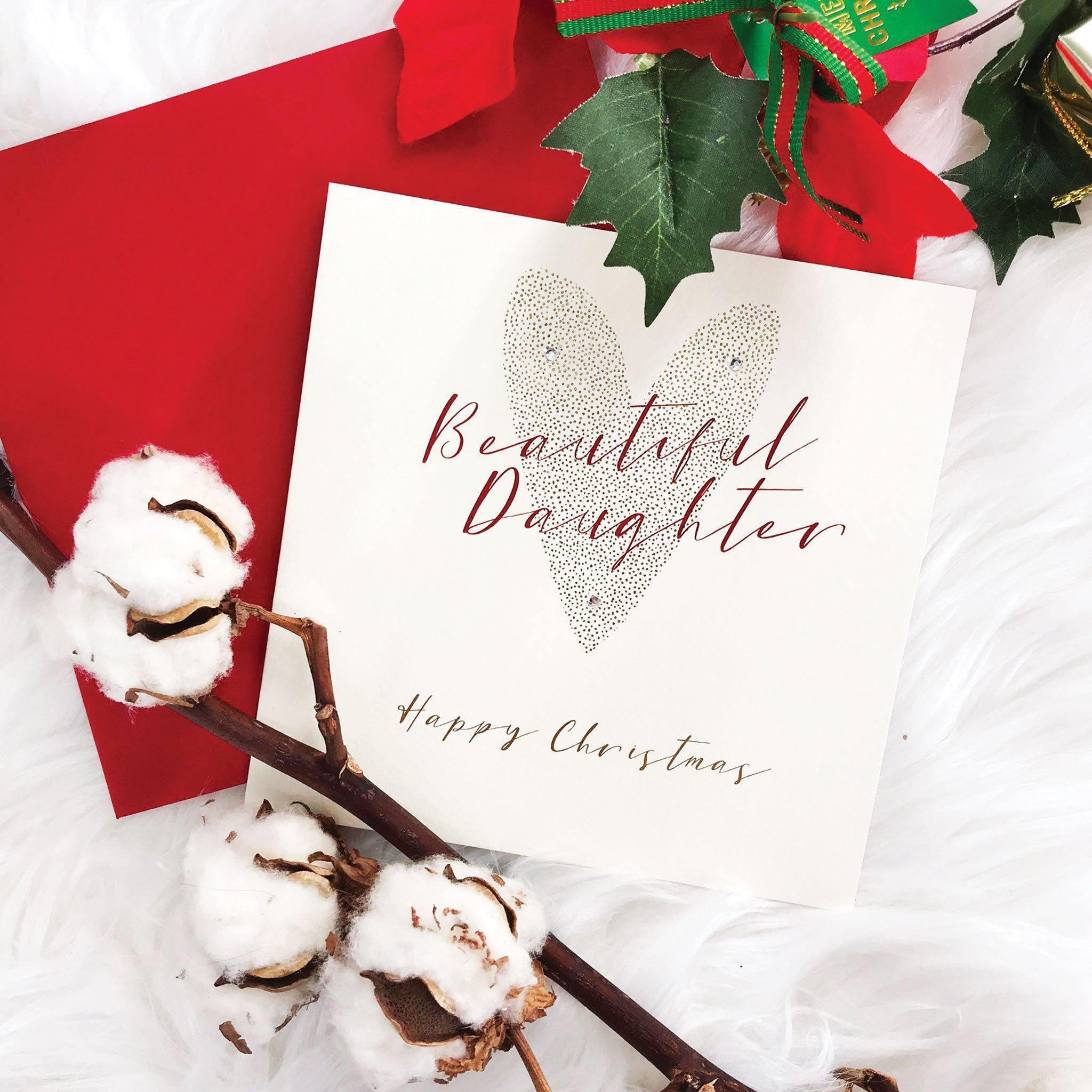 Christmas Card - Beautiful Daughter Happy Christmas - KLOSH