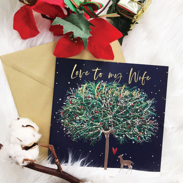Christmas Card - Love To My Wife At Christmas - KLOSH