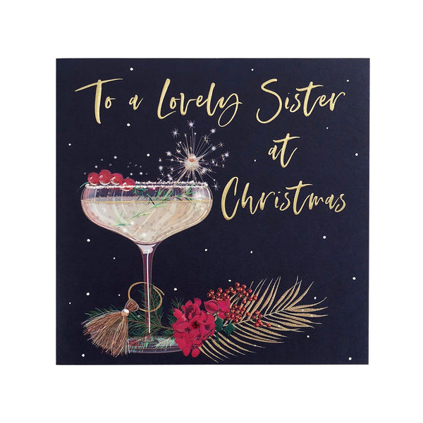 Christmas Card - Lovely Sister At Christmas - KLOSH