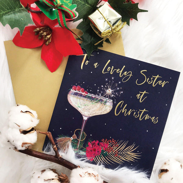 Christmas Card - Lovely Sister At Christmas - KLOSH