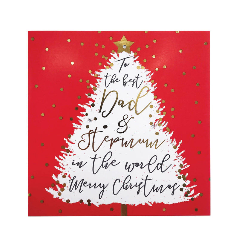 Christmas Card - Merry Christmas To The Best Dad & Stepmum - KLOSH