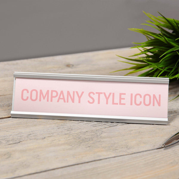 Desk Plaque - Company Style Icon Pink - KLOSH