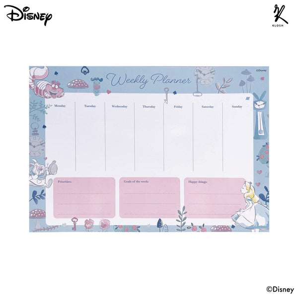 Disney Alice in Wonderland - A4 Horizontal Dry Erase Magnetic Weekly Planner - KLOSH