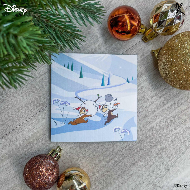 Disney Chip n Dale - Winter Chase Christmas Gift Tag - KLOSH