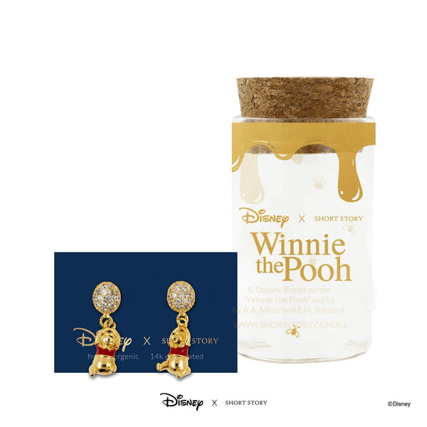 Disney Drop Earring - Diamante Balloon Pooh - KLOSH