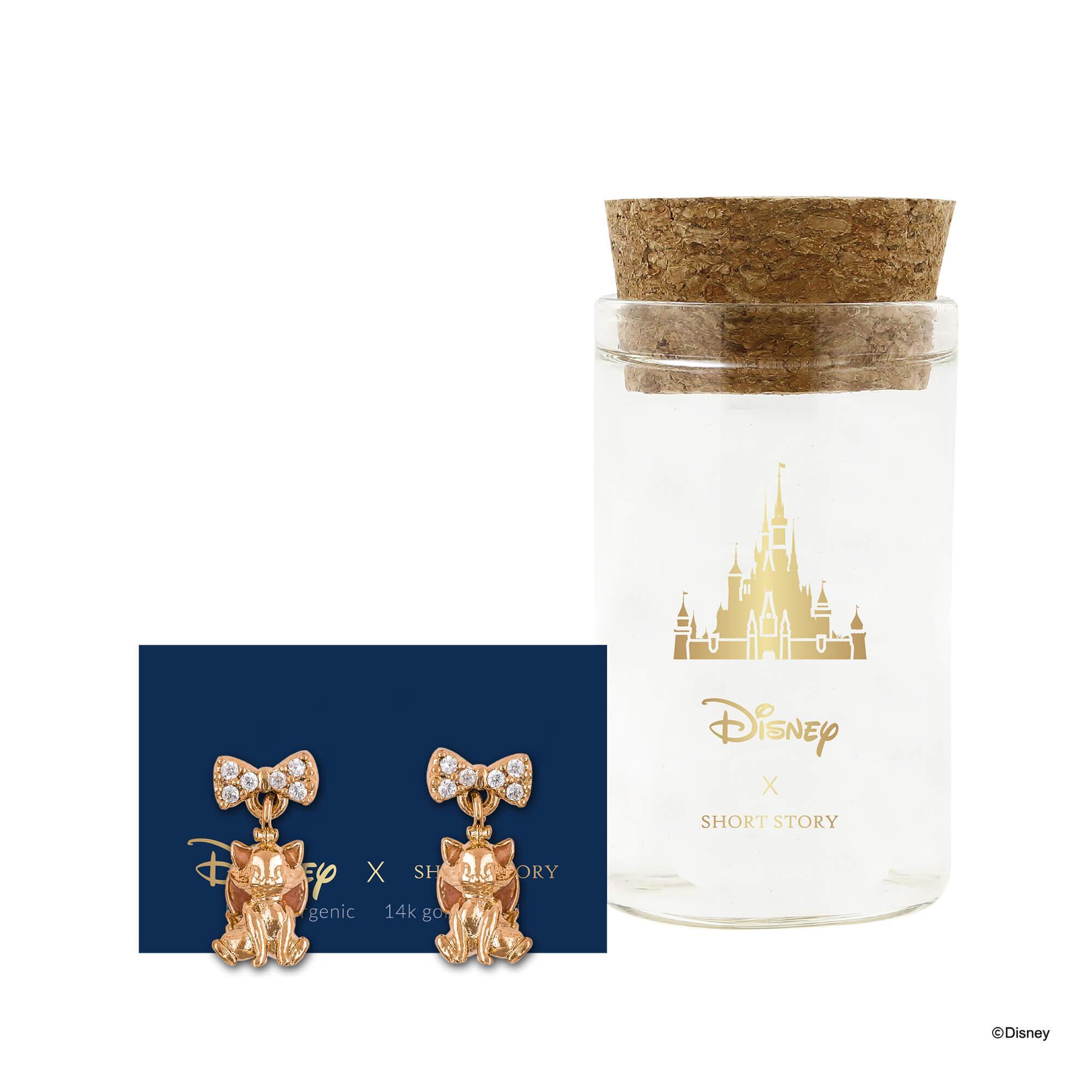 Disney Drop Earring - Diamante Marie Rose Gold - KLOSH