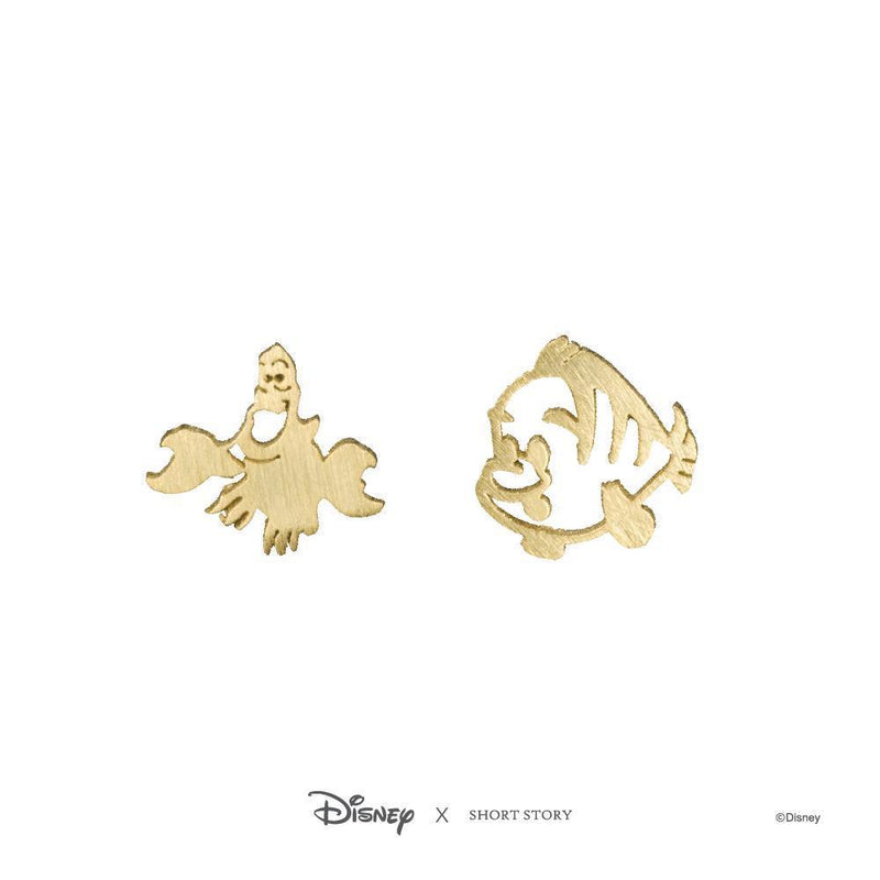 Disney Earring - Ariel Sebastian and Flounder Gold - KLOSH