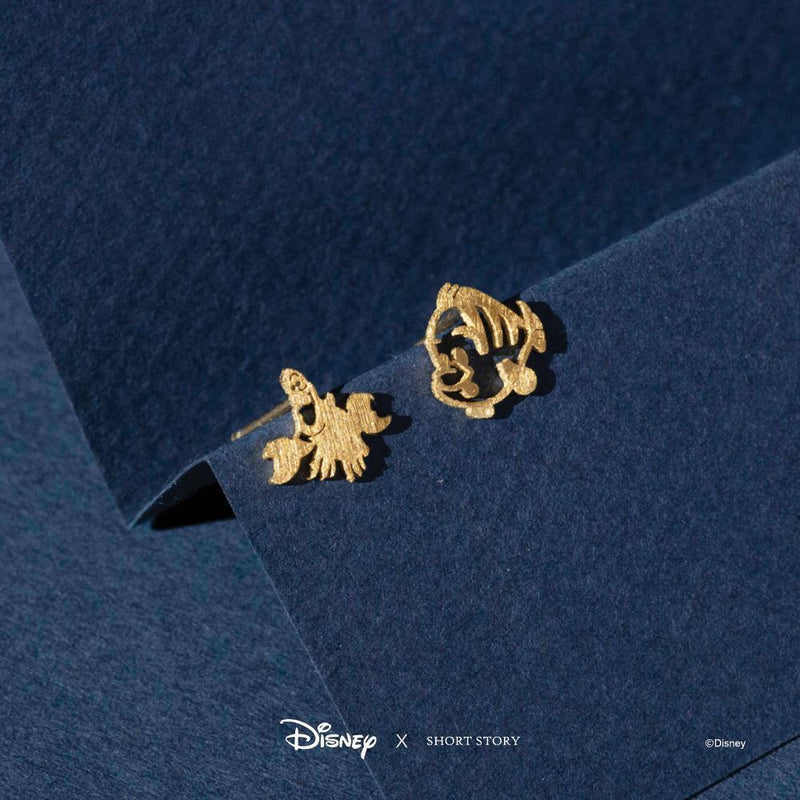 Disney Earring - Ariel Sebastian and Flounder Gold - KLOSH