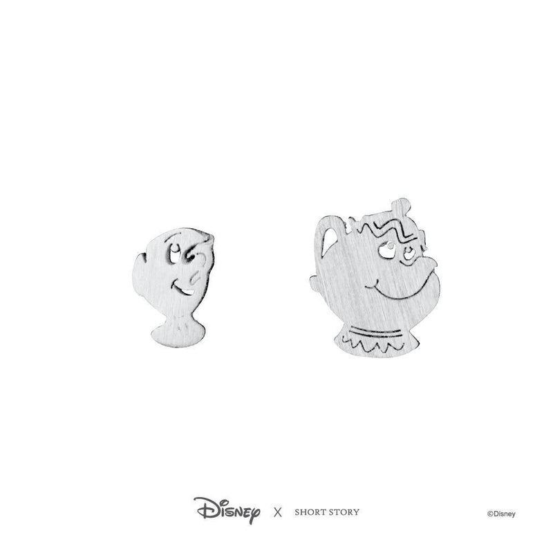 Disney Earring - Belle Mrs Potts and Chip Silver - KLOSH