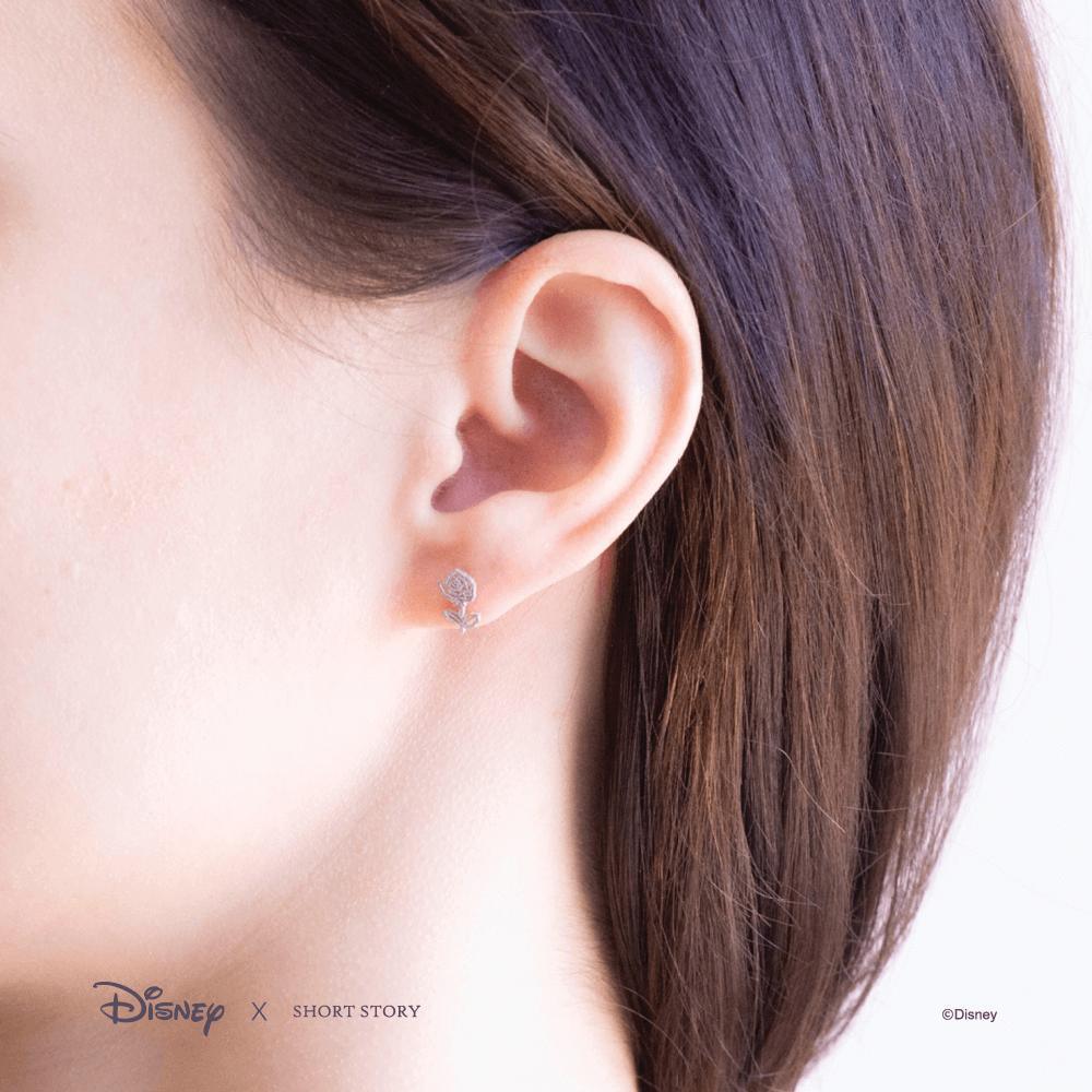 Disney Earring - Belle Rose Silver - KLOSH