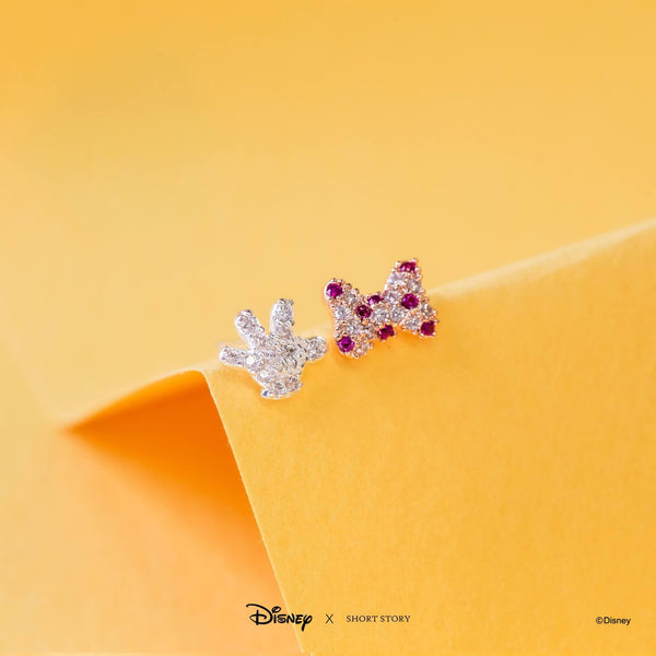 Disney Earring - Diamante Mickey Gloves & Bow - KLOSH