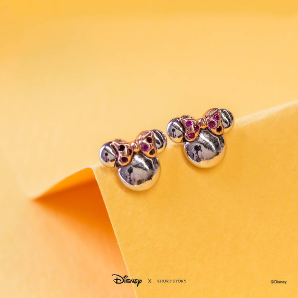 Disney Earring - Diamante Minnie Ears Silver - KLOSH