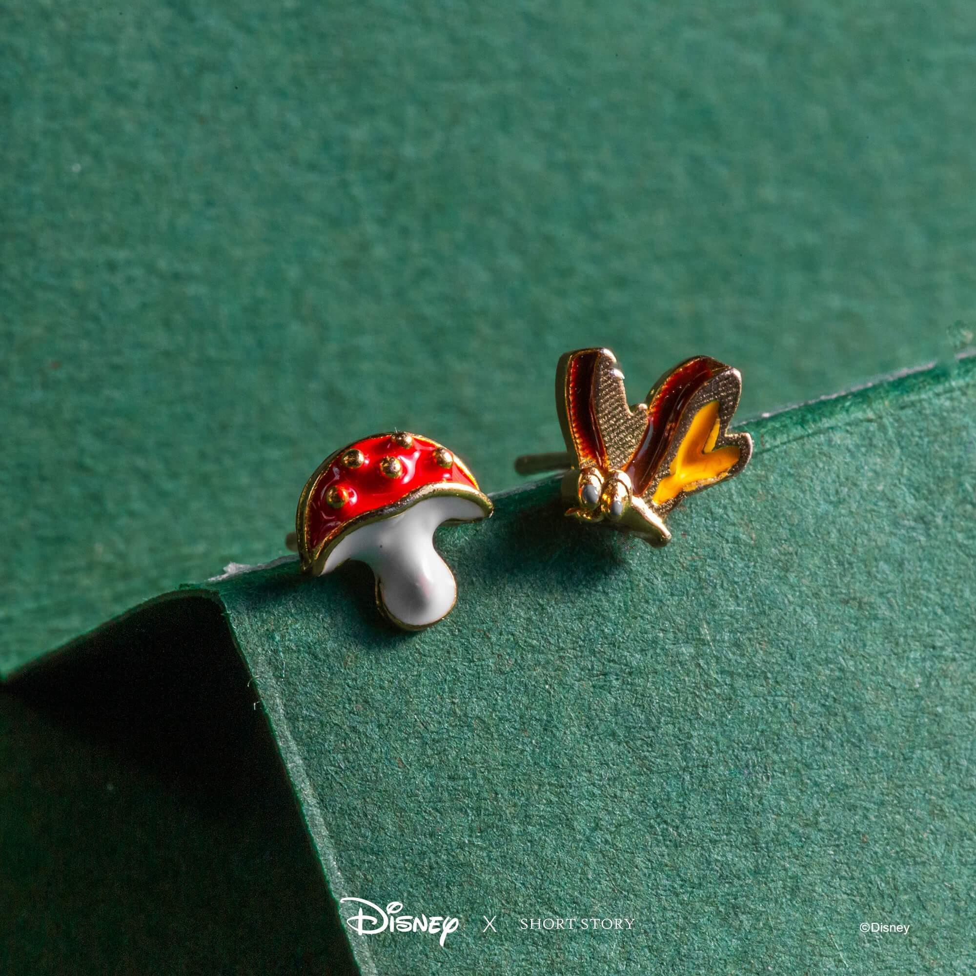Disney Earring - Epoxy Mushroom and Butterfly - KLOSH